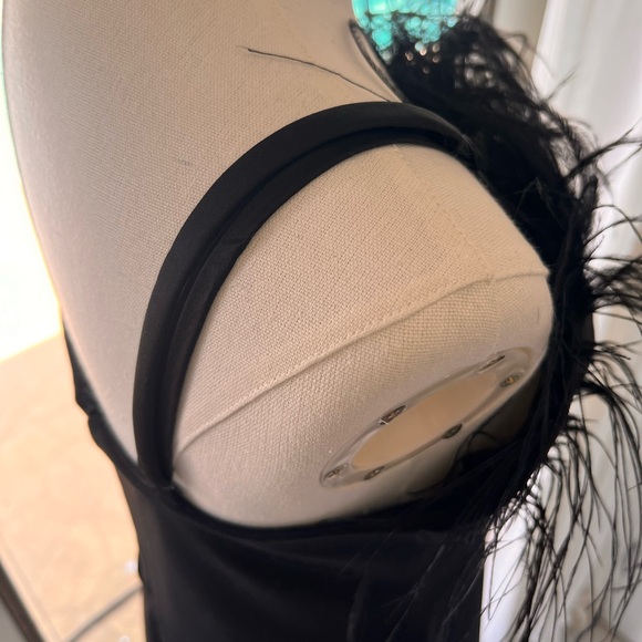 GORGEOUS OSTRICH FEATHER AQUA DRESS 🥀 - Picture 6 of 8